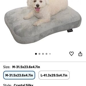 Inflatefly Inflatable Dog Bed - Crystal Silky Faux Plush - Medium